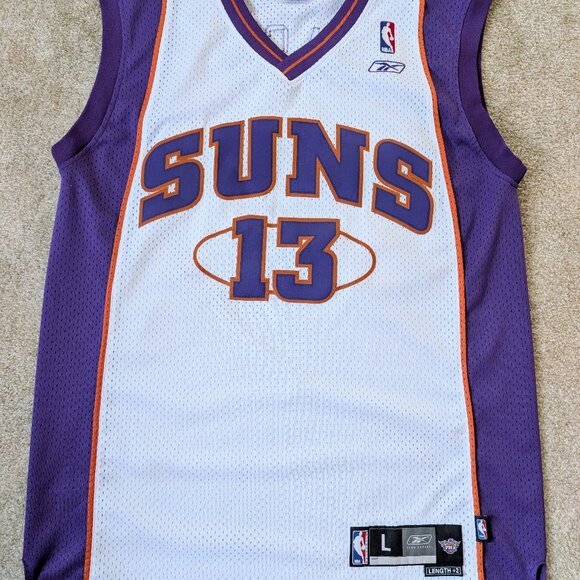 Vintage Y2K REEBOK Authentic NBA Phoenix Suns Steve Nash #13 Basketball Jersey L - Picture 1 of 11